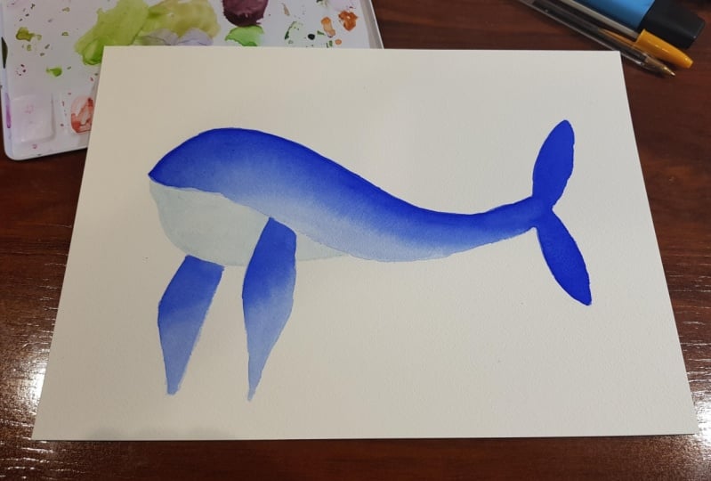 Ballena con degradados