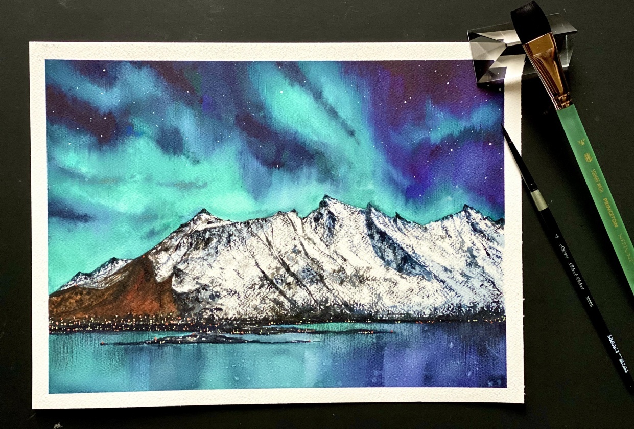 Glowing northern lights! - student project