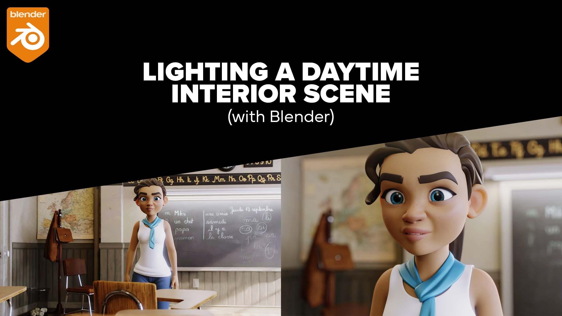 Lighting a Daytime Interior Scene (with Blender) - student project