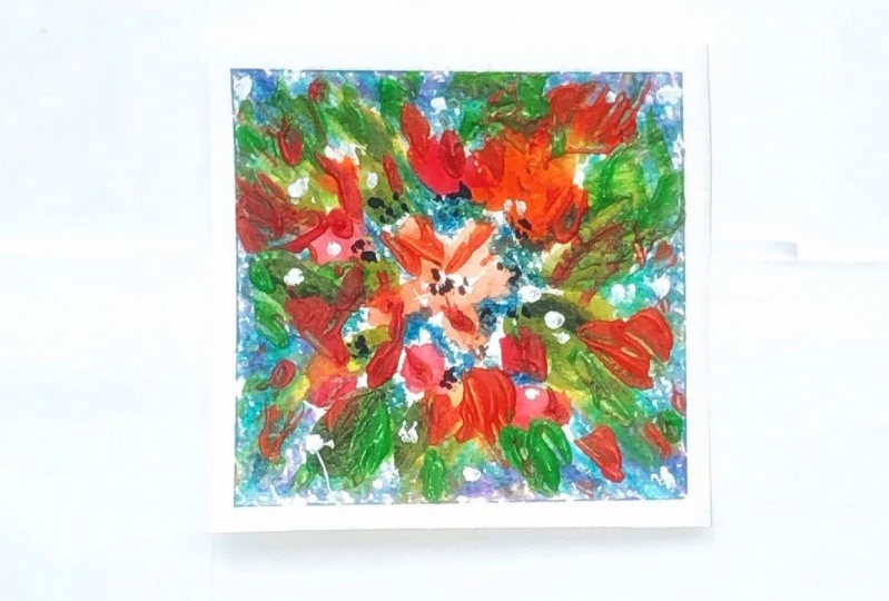 Mixed media florals