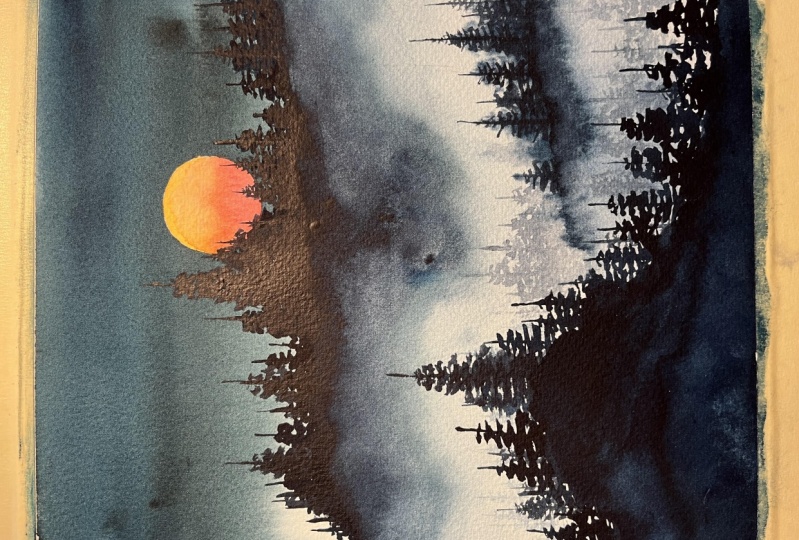 Moonrise Painting