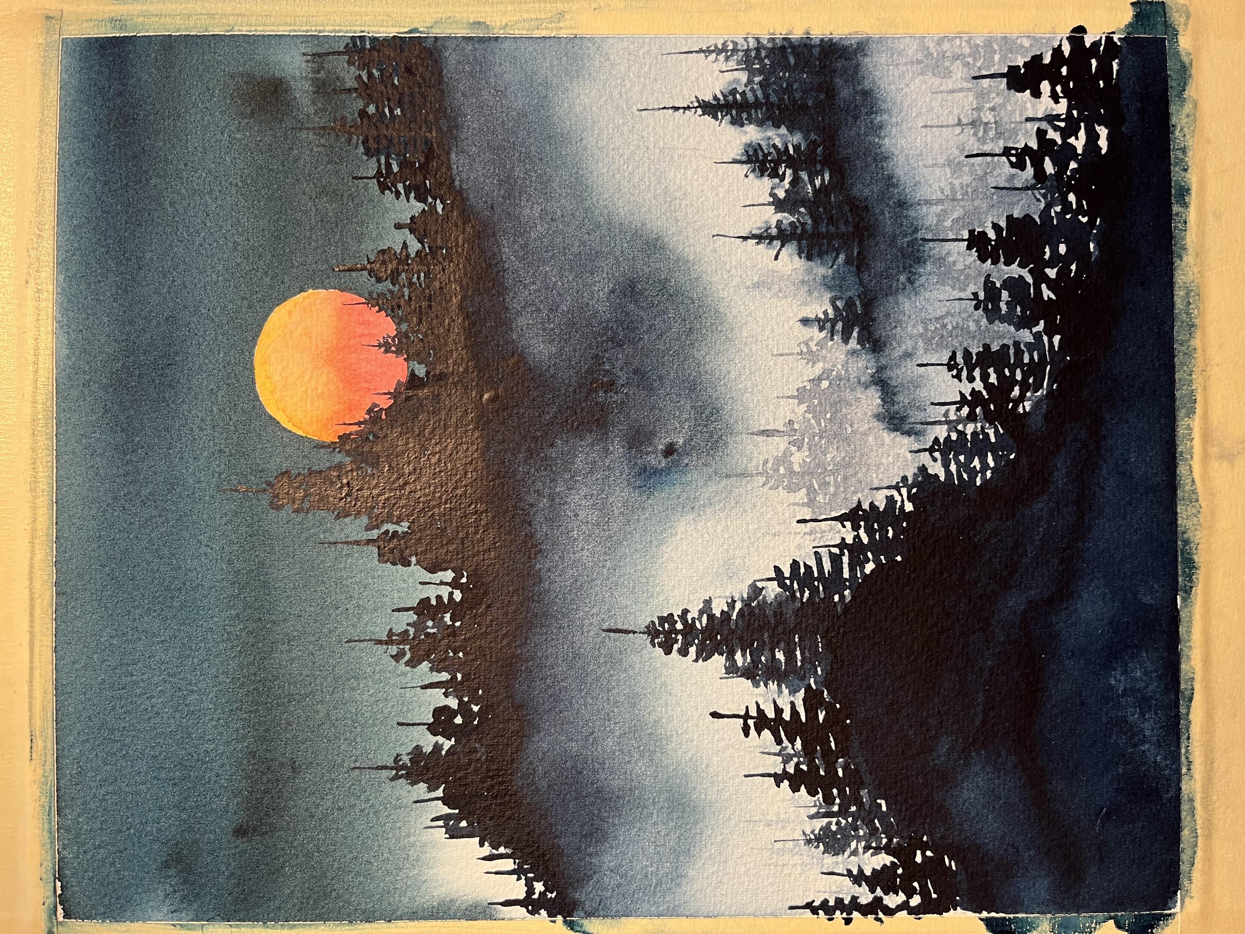 Moonrise Painting - student project