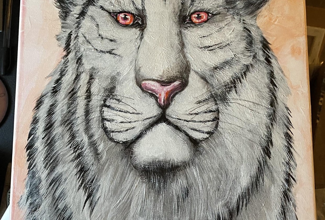 Cómo pintar un tigre blanco con acrílicos | Charlotte Jordan | Skillshare, image size:1242x839