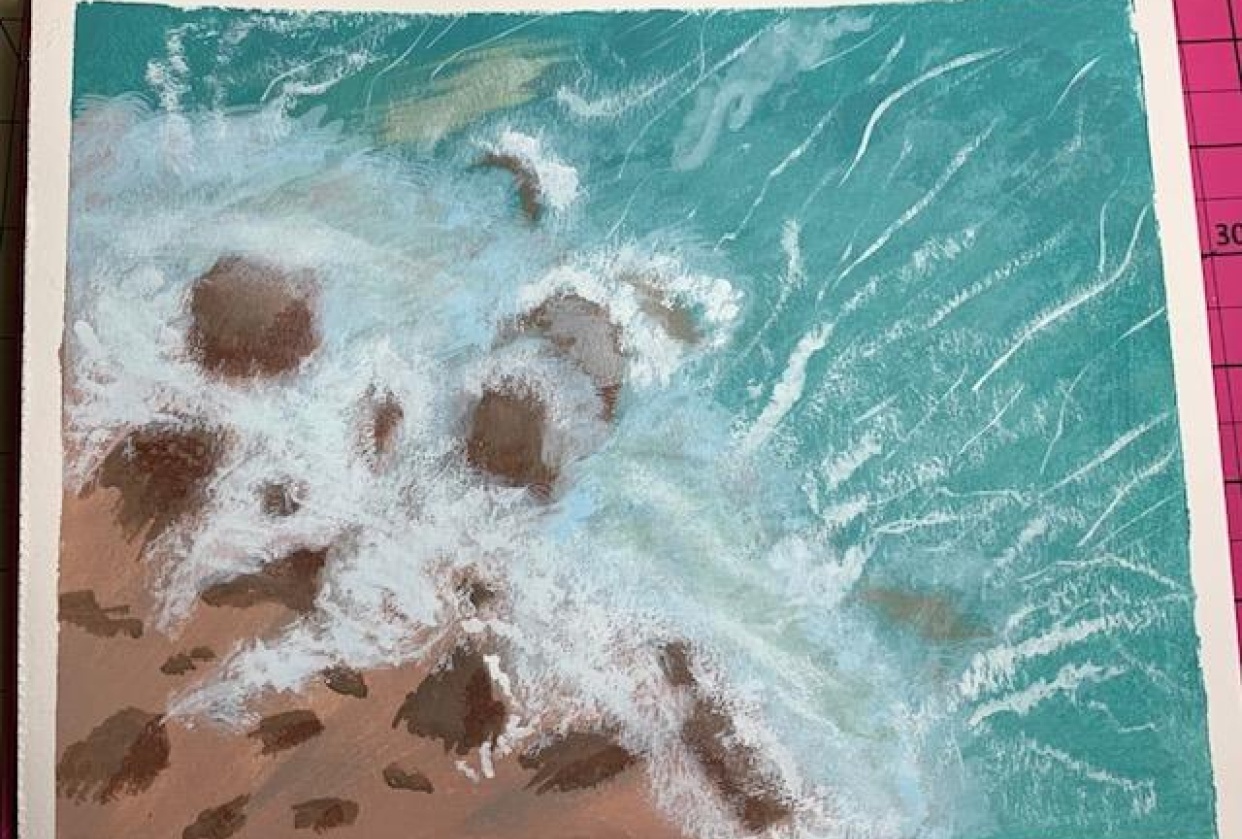 My first attempt at beach scene - student project