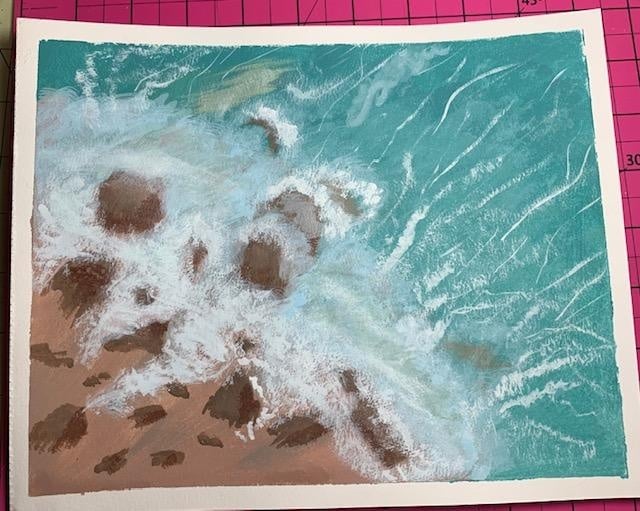 My first attempt at beach scene - student project