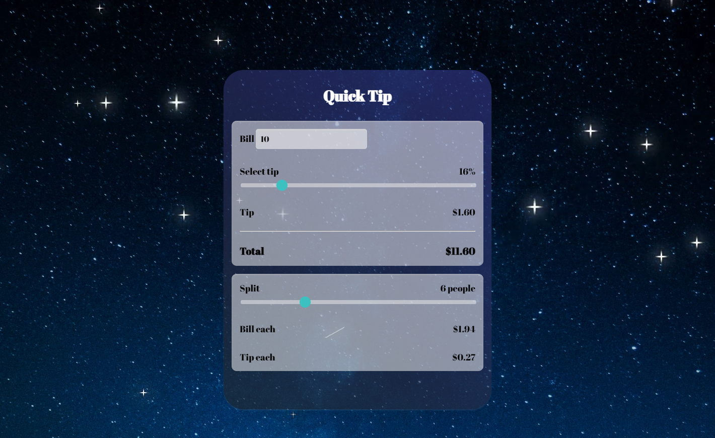 Astro Tip Calculator - student project