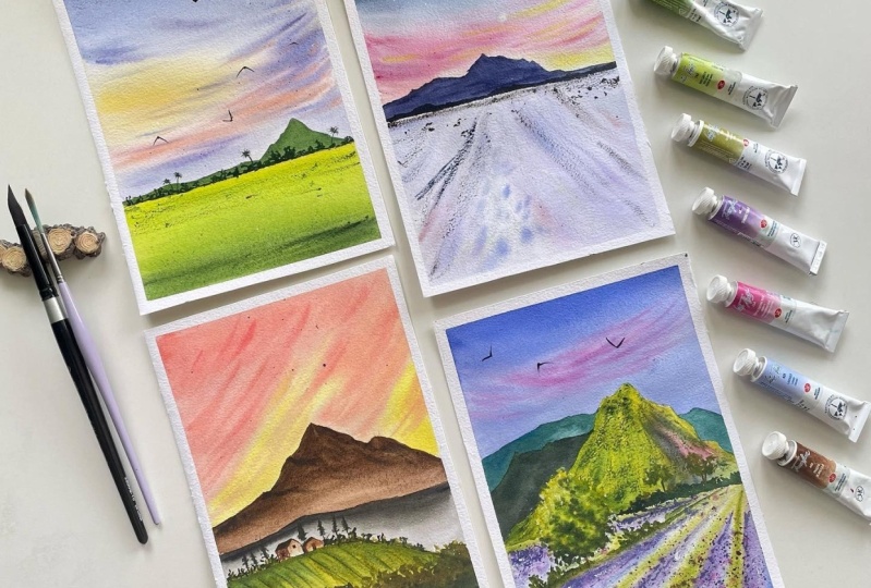 Pastel landscapes