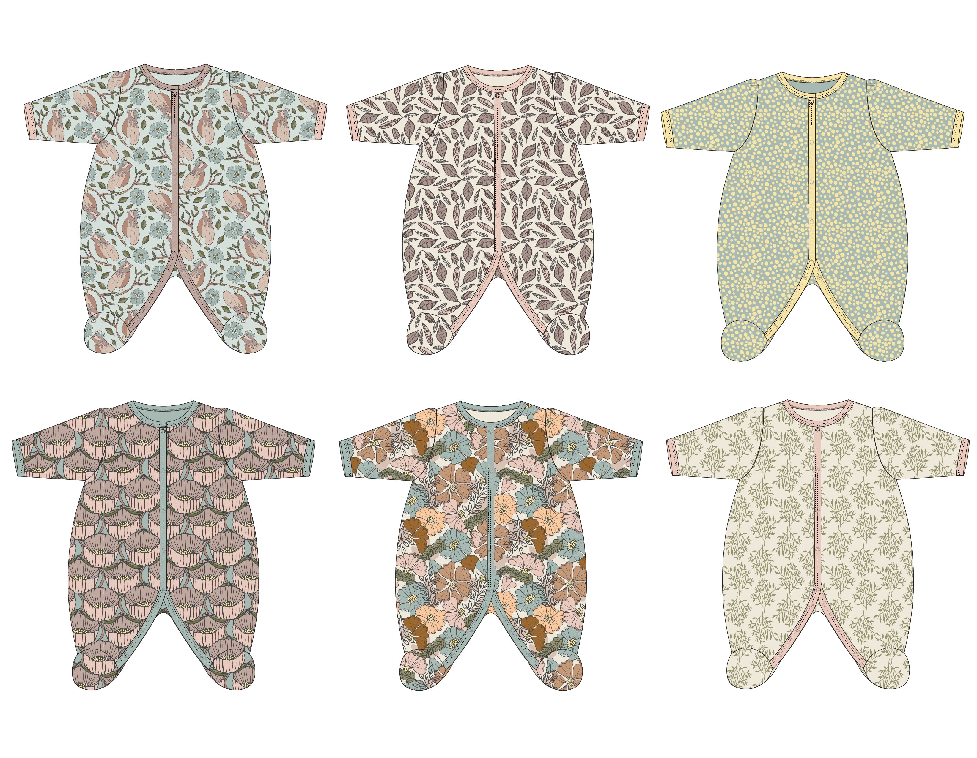 My first Winter baby girl collection - student project