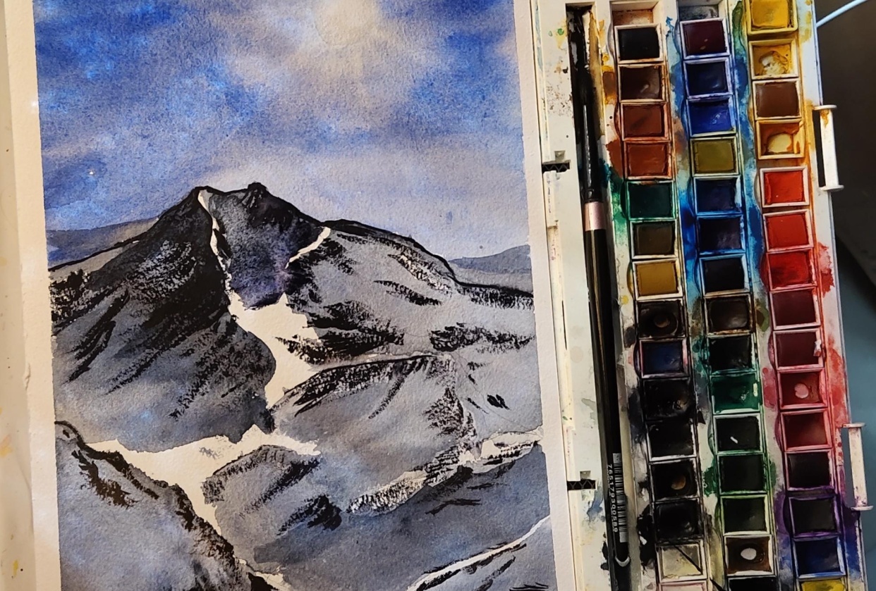 beautiful mountain - student project