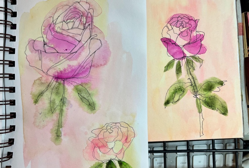 Roughs on mixed media paper