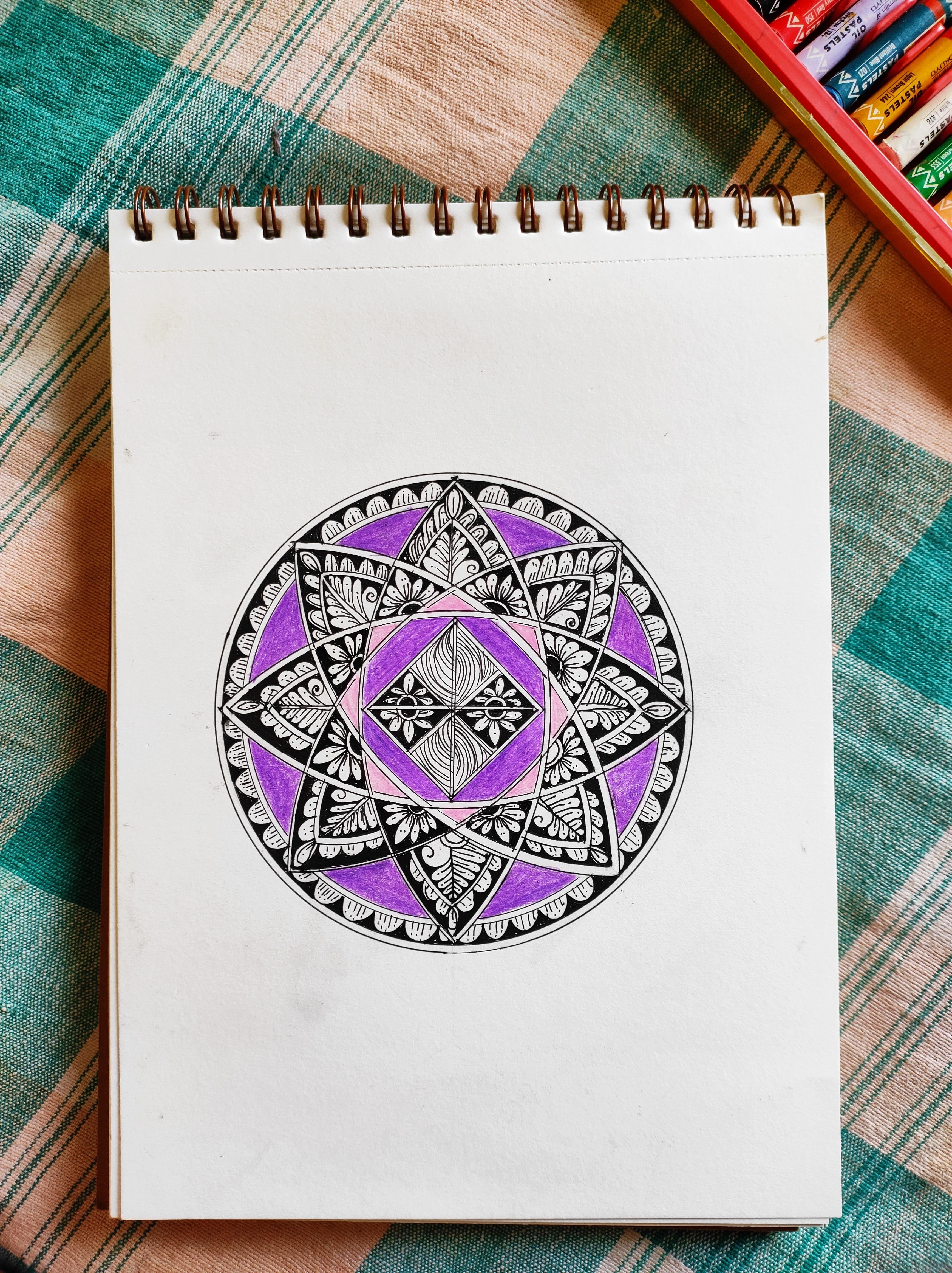 Intricate Geometric Mandala - student project
