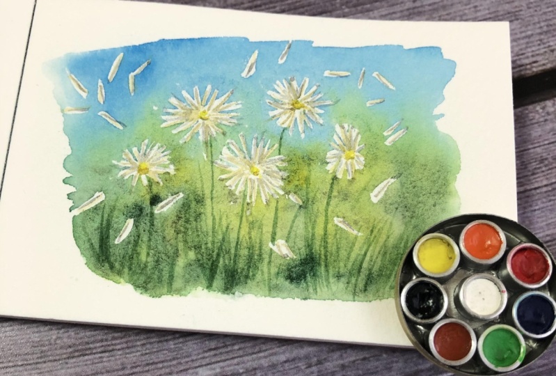 My first mini watercolor project!