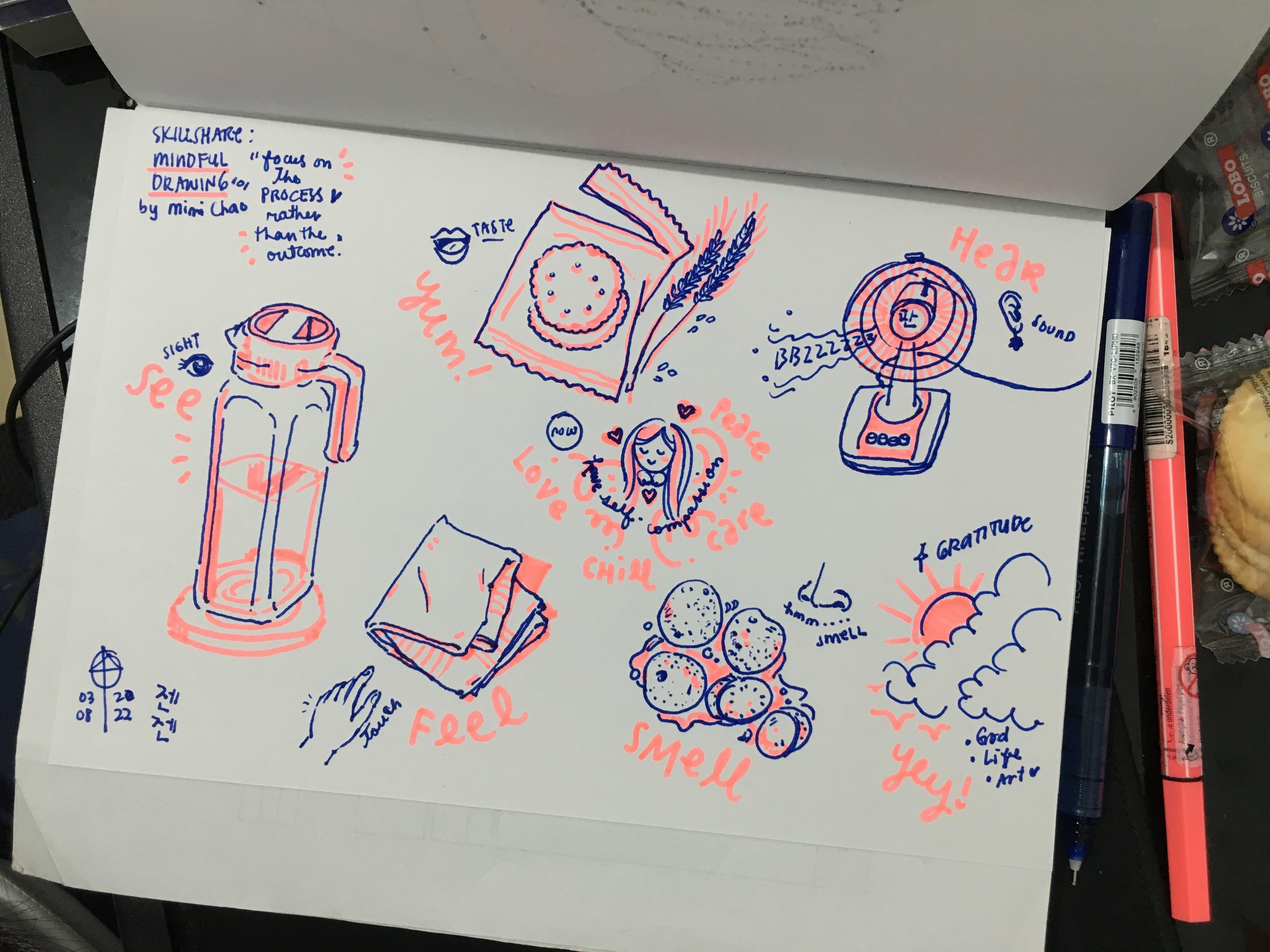 Mindful Drawing - student project