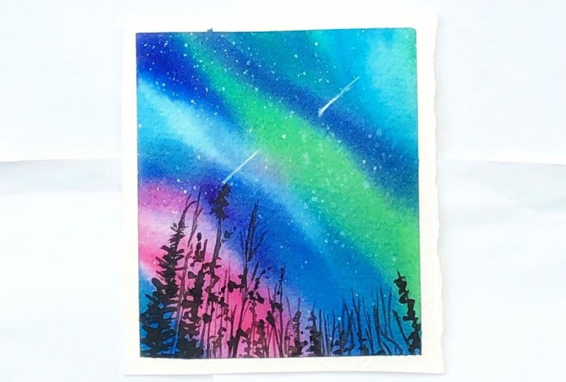 Glowing aurora