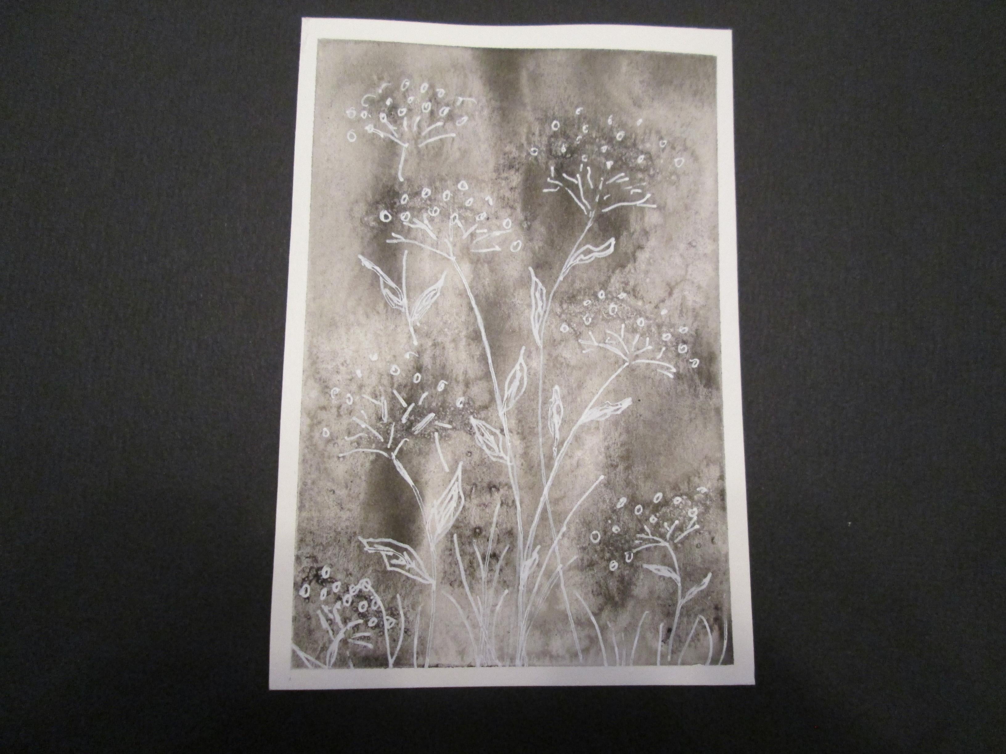 Mixed Media Wildflowers - student project