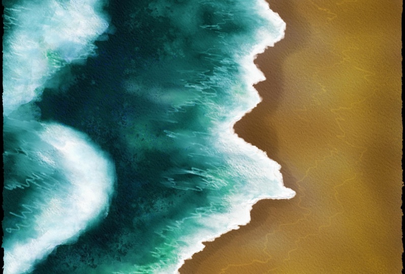 Ocean Waves - Beach Scene