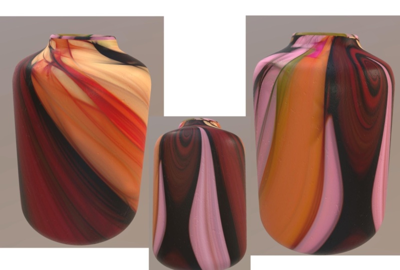 Vase with an abstract design - Procreate 3d