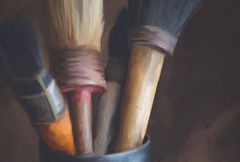 Vintage Paintbrush Painting