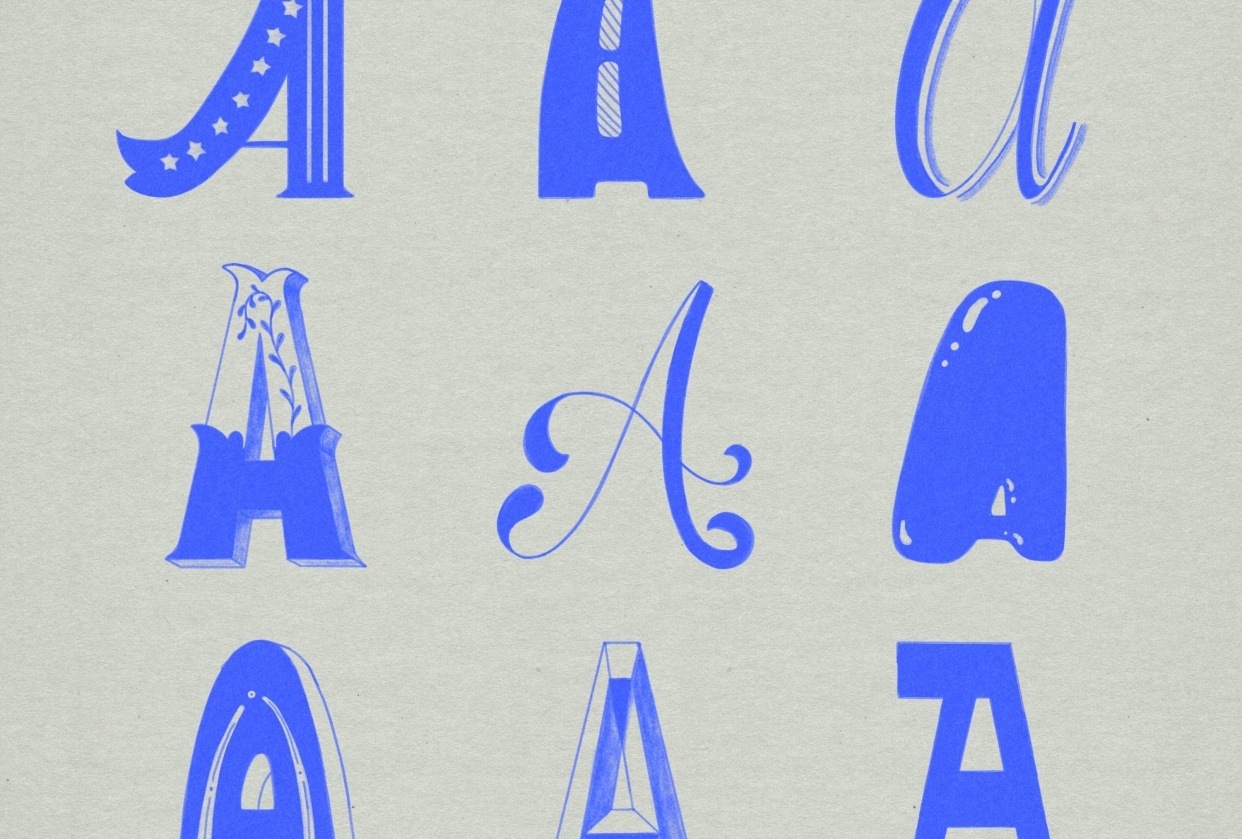 Lettering Style Variations (WIP) - student project