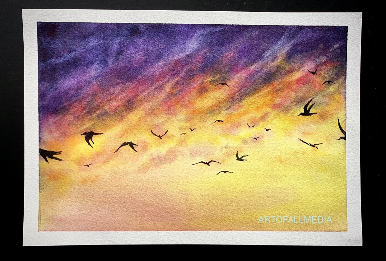 Dramatic sunset sky - student project