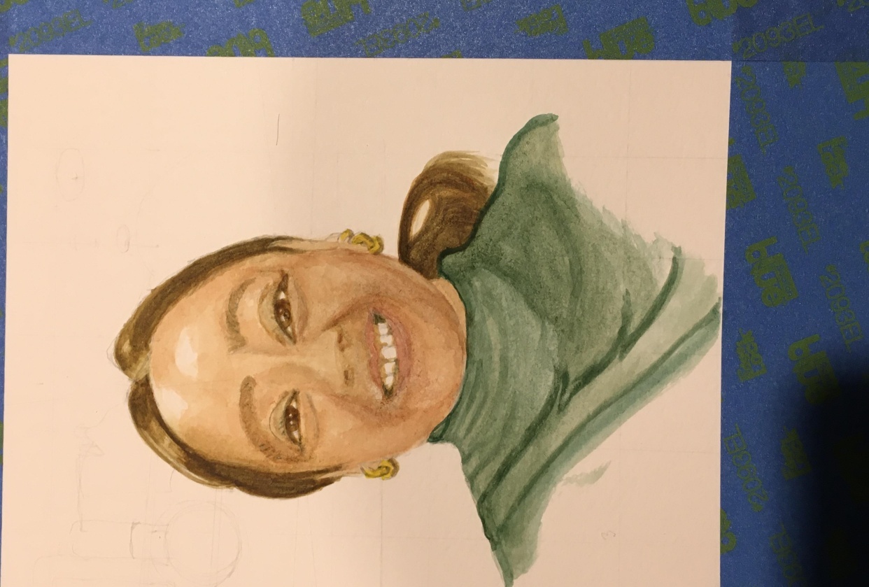 Sabina - cold press watercolor paper - student project