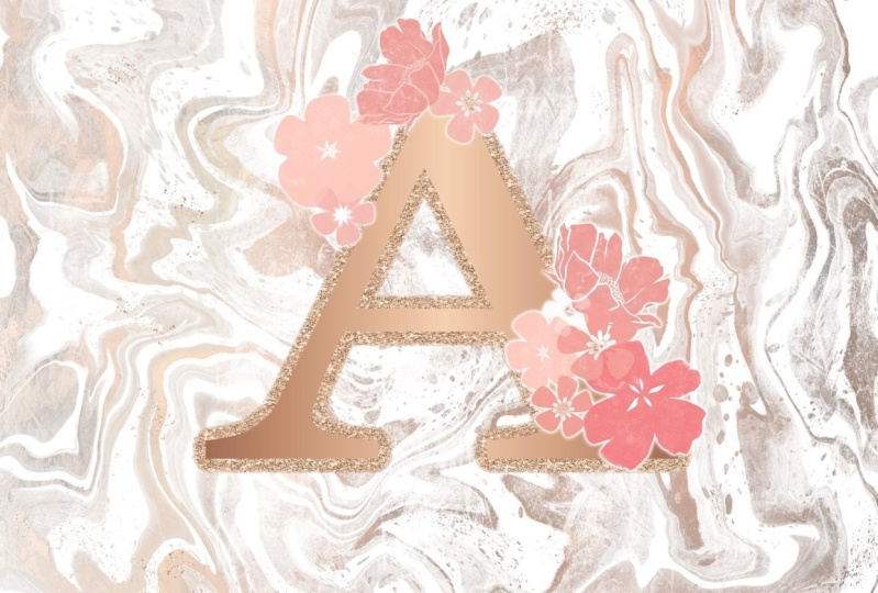 Rose Gold Monogram.