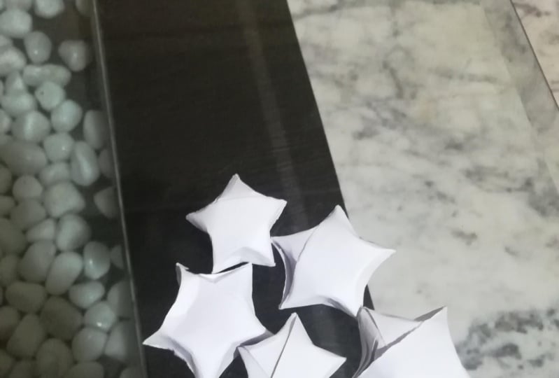 My wishing stars from printer paper