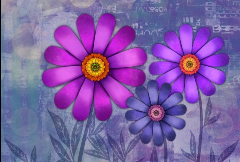 Realistic dimensional flower