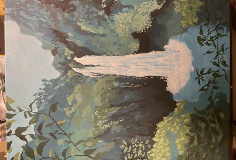 Waterfall painting