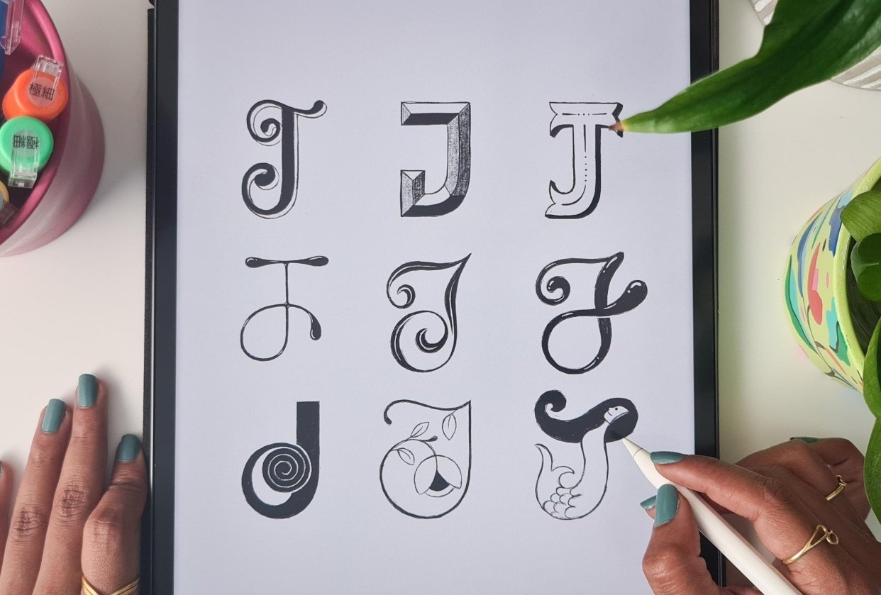 Hand Lettering Practice - student project