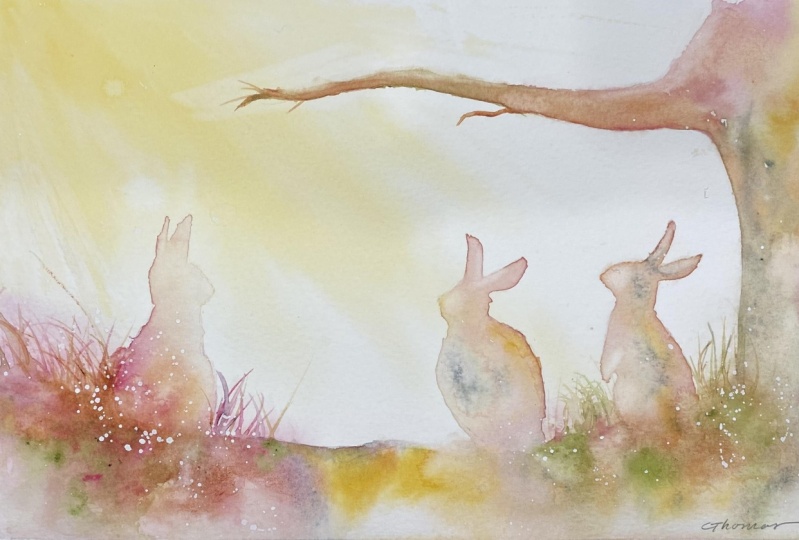 Three Bunnies by Carolyn