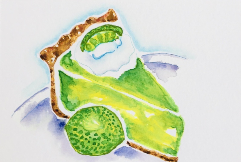 Watercolour Key Lime Pie