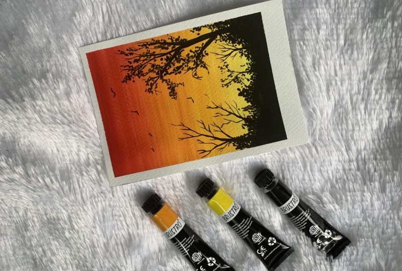 Gouache landscape