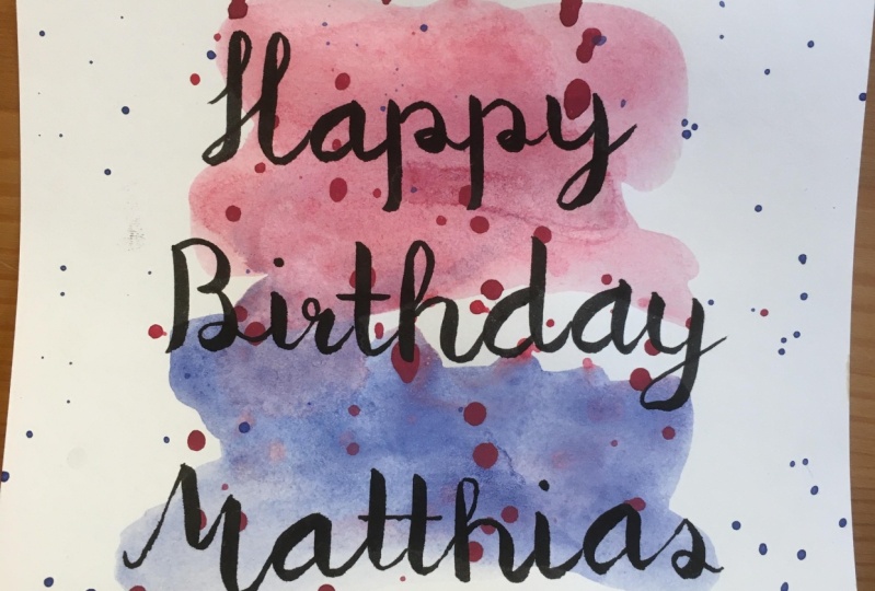 Watercolour birthday cards