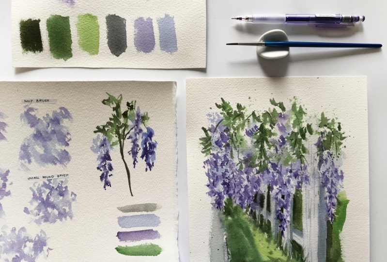Wisteria by the Fence