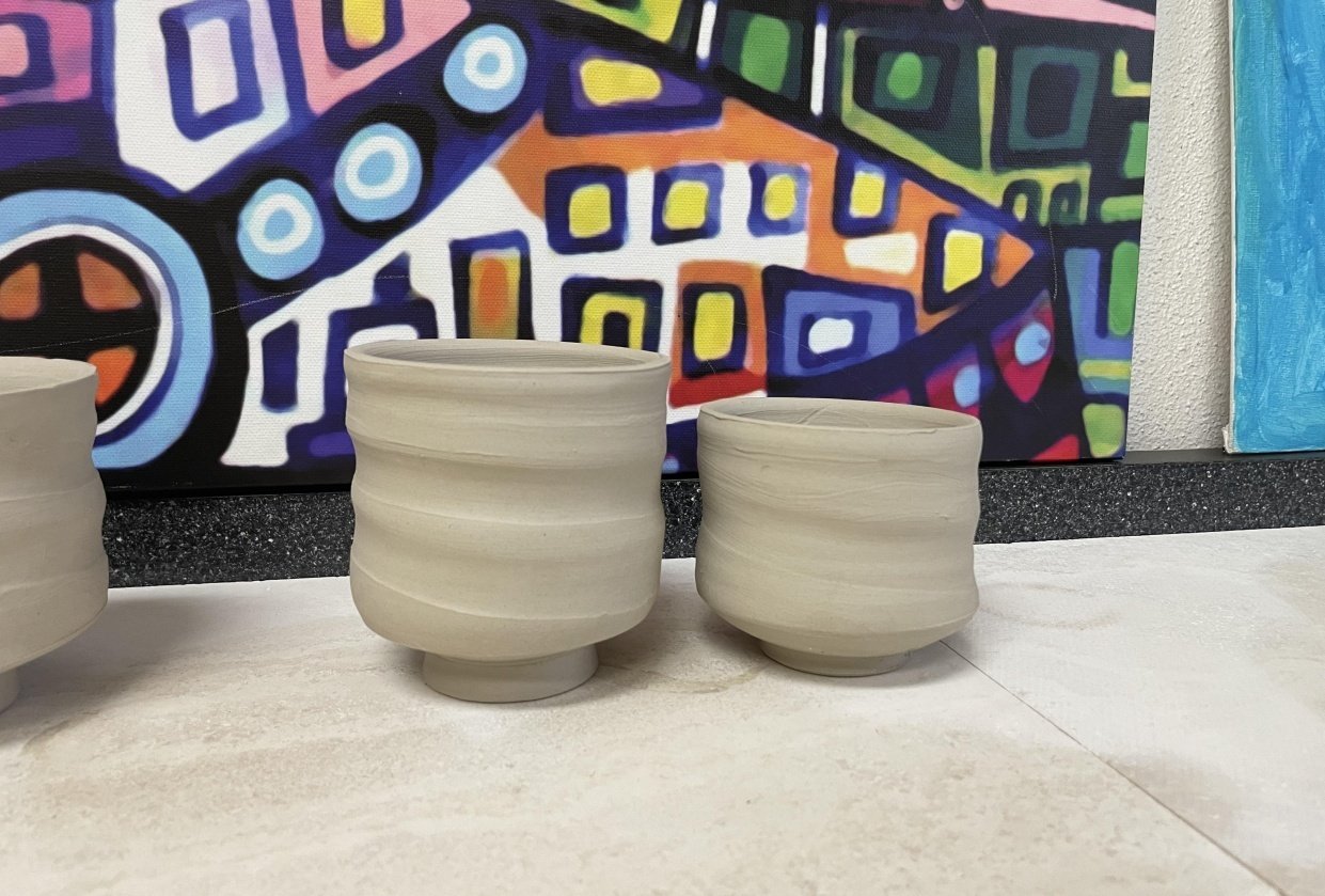 Tea bowls 1lb and 0.5lb - student project