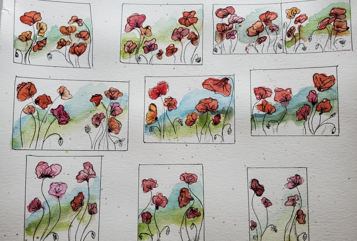Pretty flowers - fun practice - student project