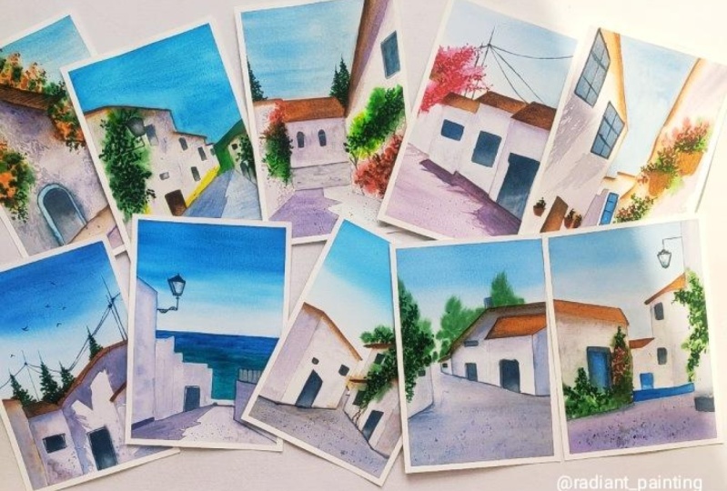 Watercolor Cityscapes