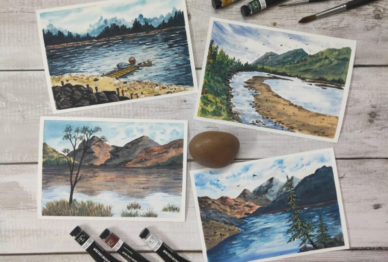Gouache Lakes!