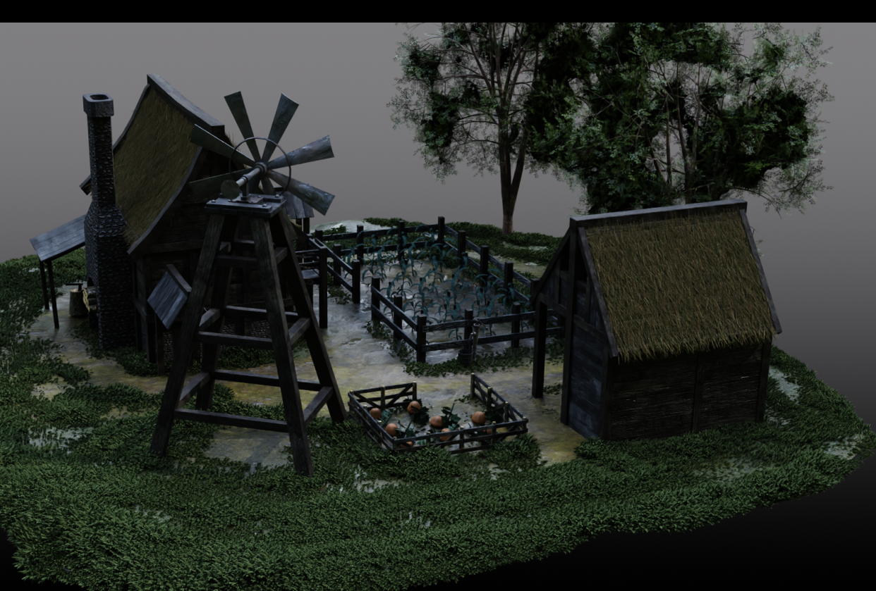 Old Farm - no smoke. - student project