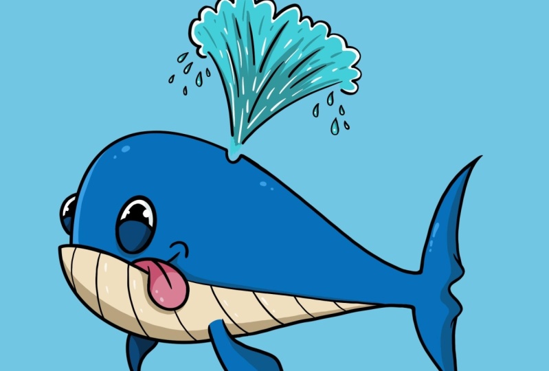 Cartoon Whale in Procreate
