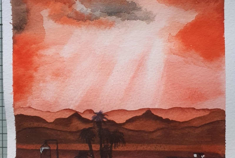 Atardecer naranja