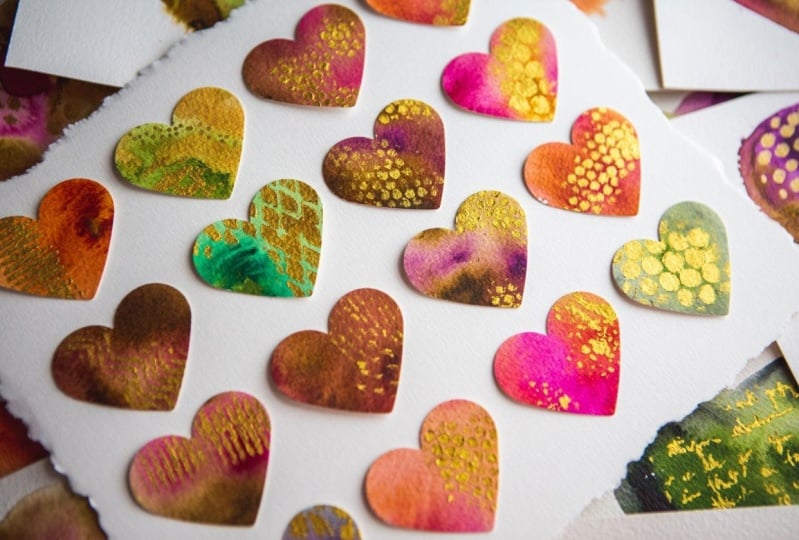 Painting Sacred Hearts - Inspired by the Japanese tradition of Kintsugi