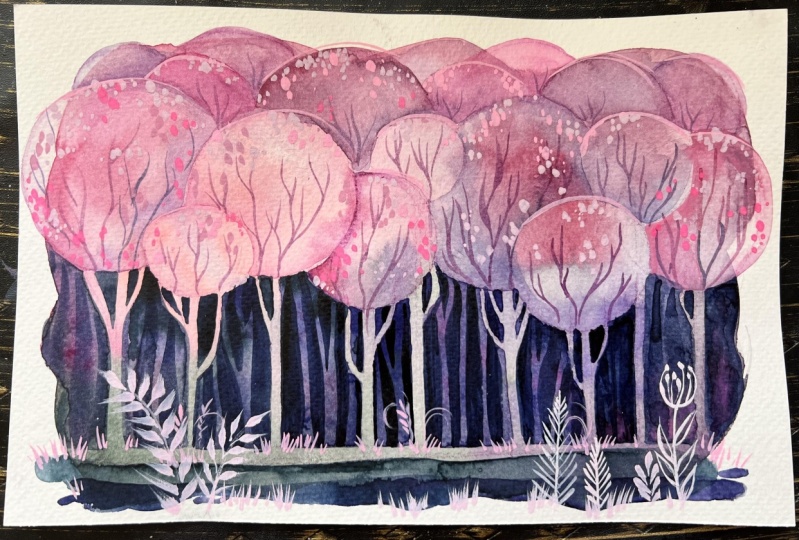 Enchanted forest trees