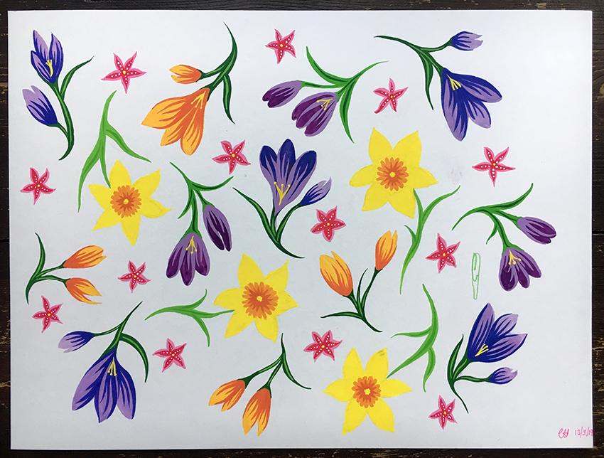 Spring flowers - student project
