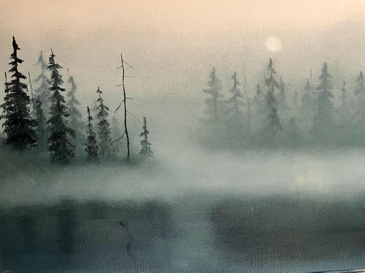 Misty shoreline - student project