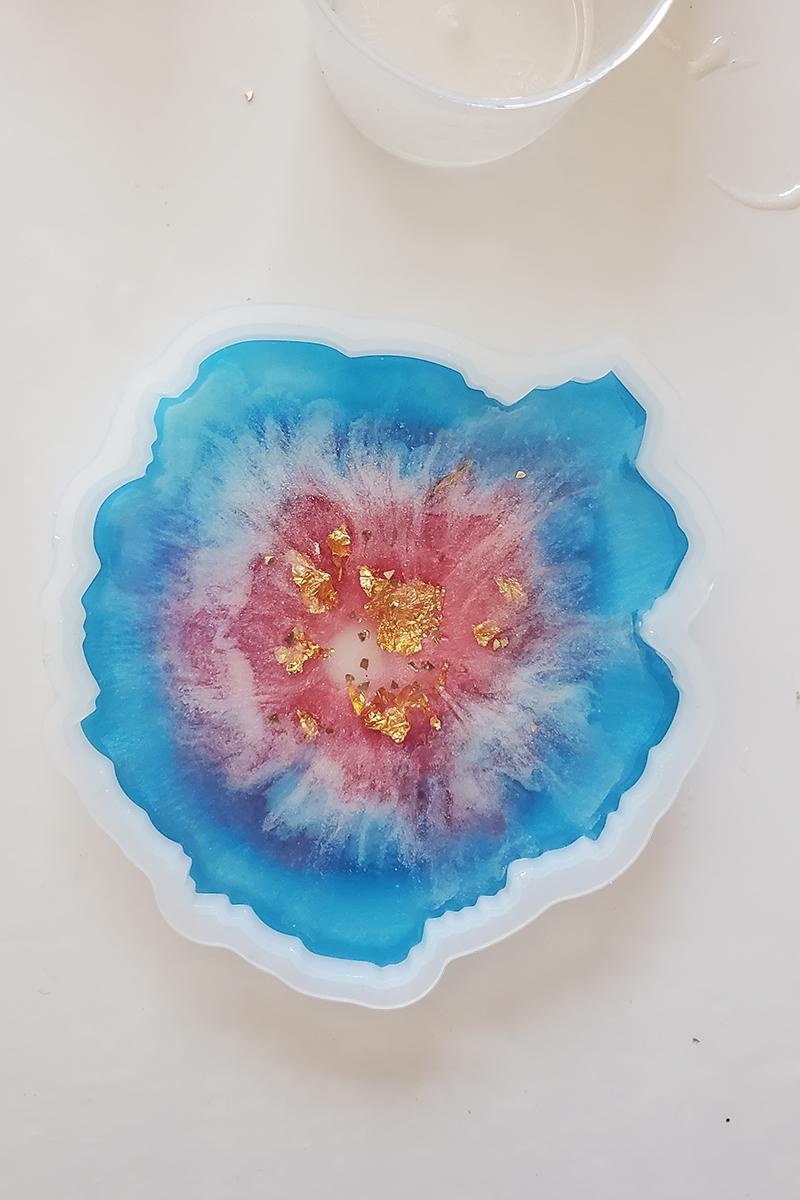 Resin Geode Coaster - student project