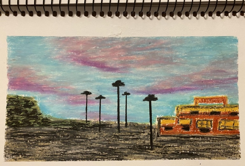 oil pastel postcards