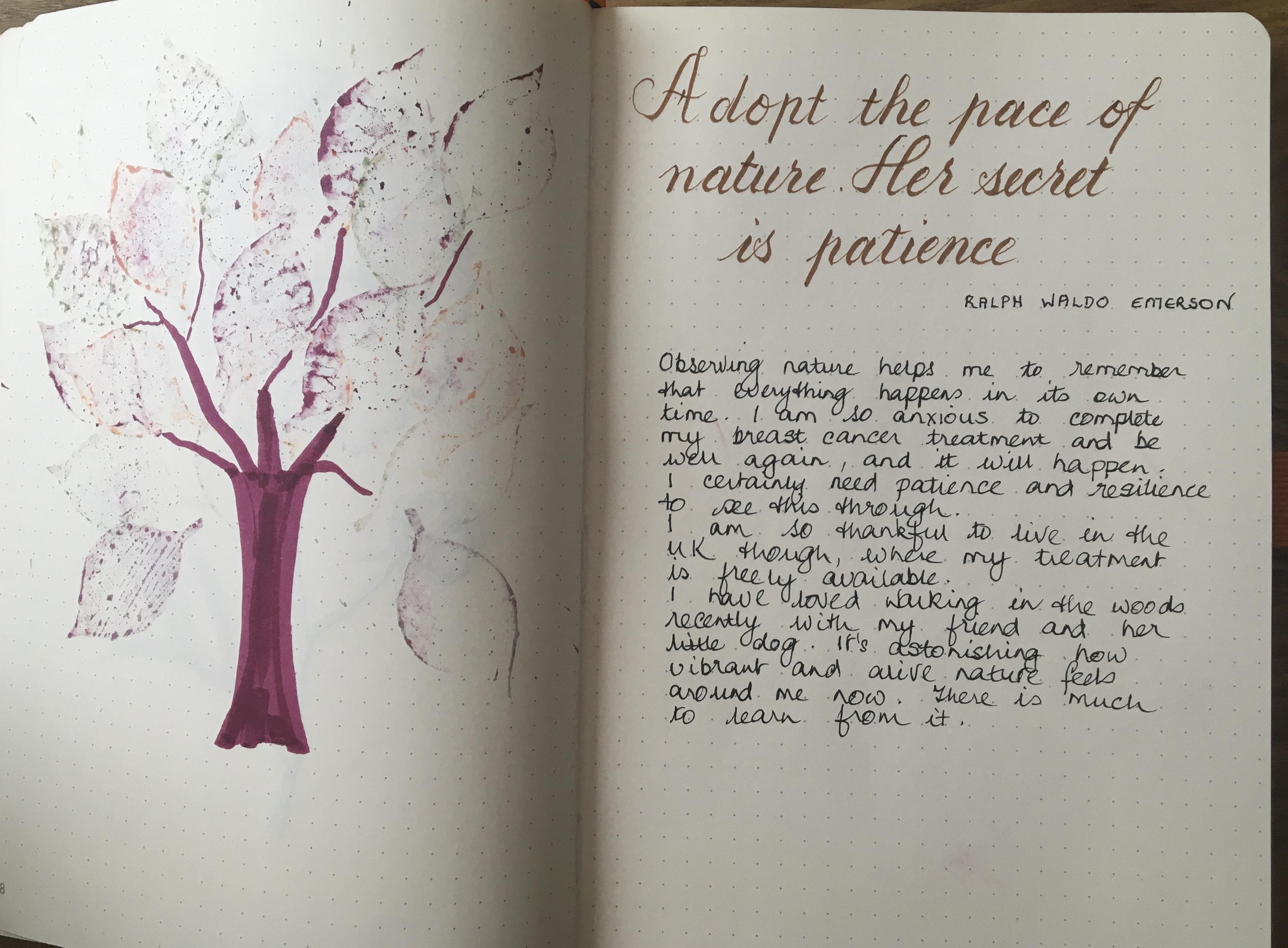 Carved stamp fun tree - student project