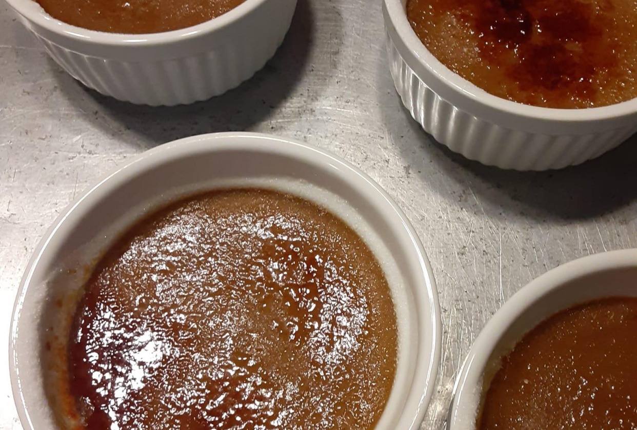 Coffee Flavored Creme Brulee - student project